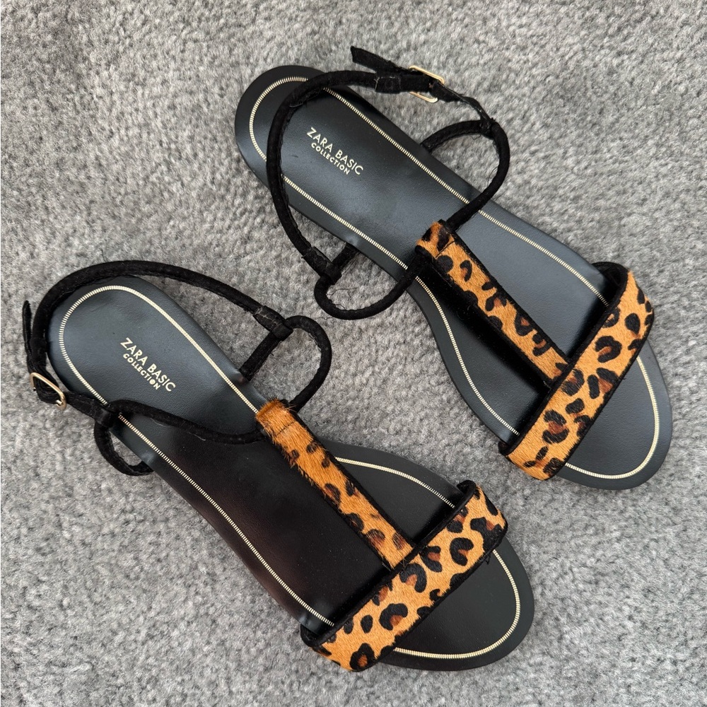Zara animal print sandal